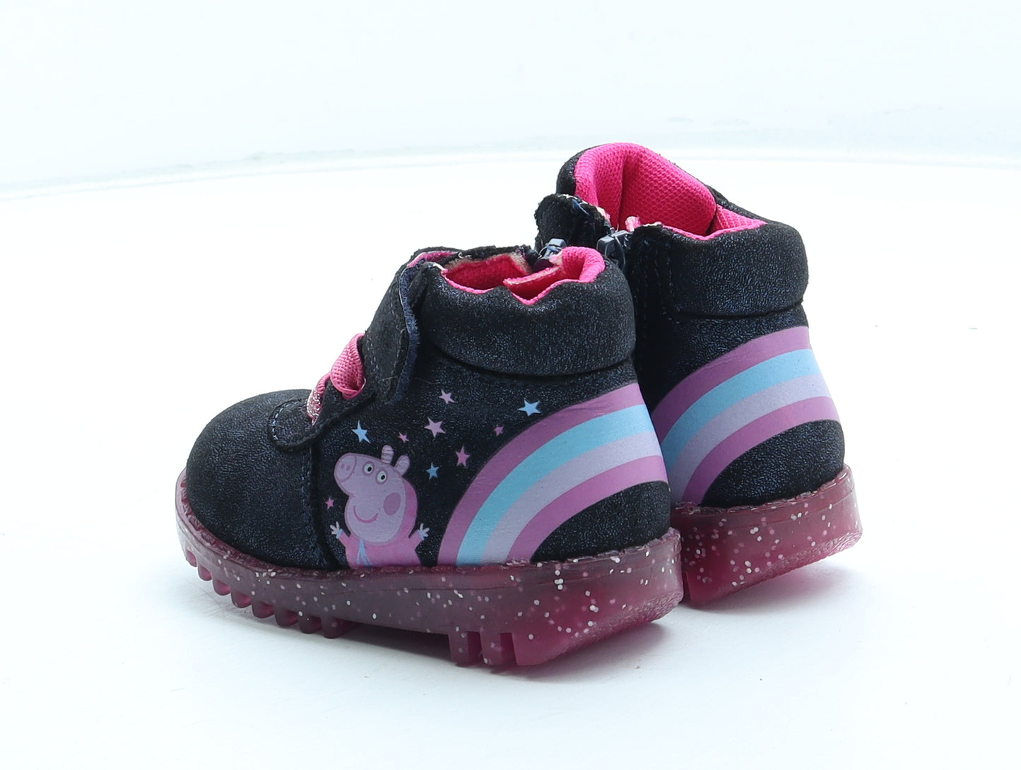 George Girls Blue Leather Trainer UK 4 20 - Peppa Pig