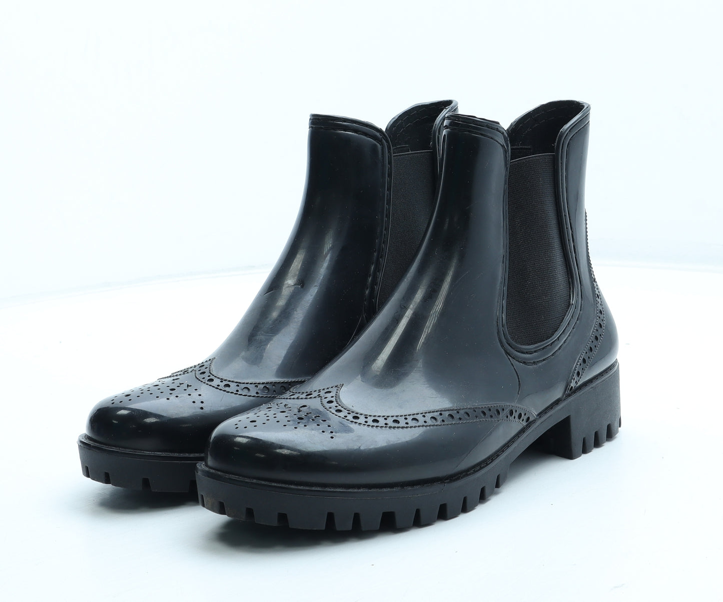 Bitfair Womens Black Rubber Chelsea Boot UK