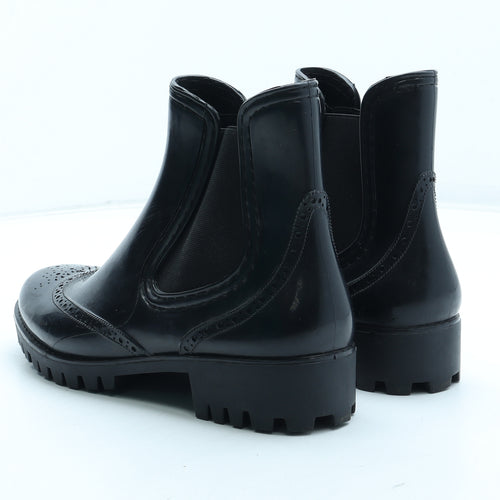 Bitfair Womens Black Rubber Chelsea Boot UK