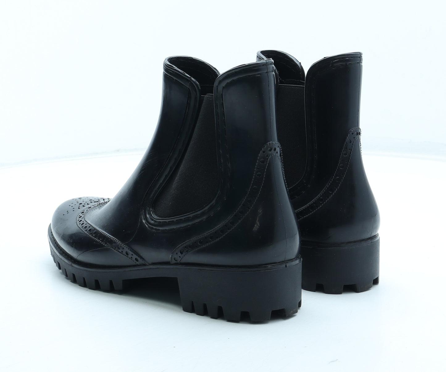 Bitfair Womens Black Rubber Chelsea Boot UK