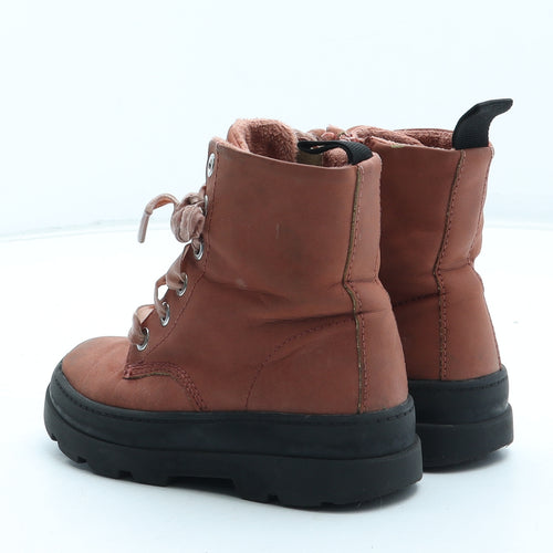 H&M Girls Pink Polyurethane Bootie Boot UK 8.5 26