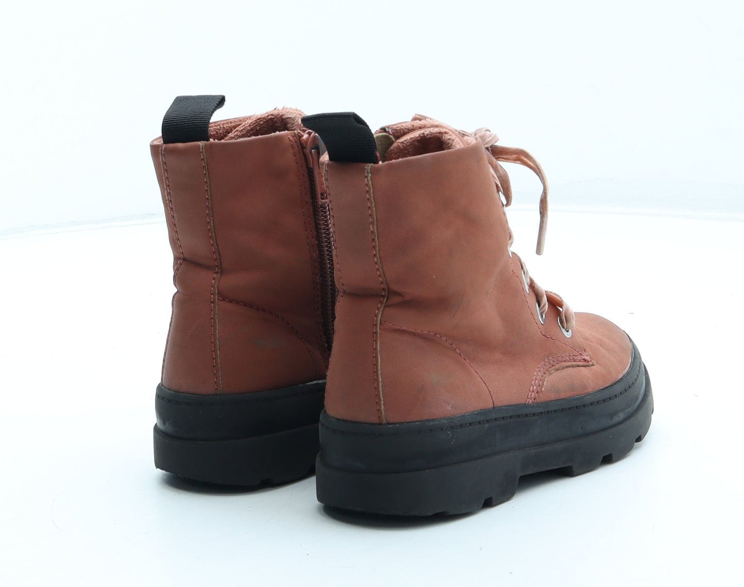 H&M Girls Pink Polyurethane Bootie Boot UK 8.5 26
