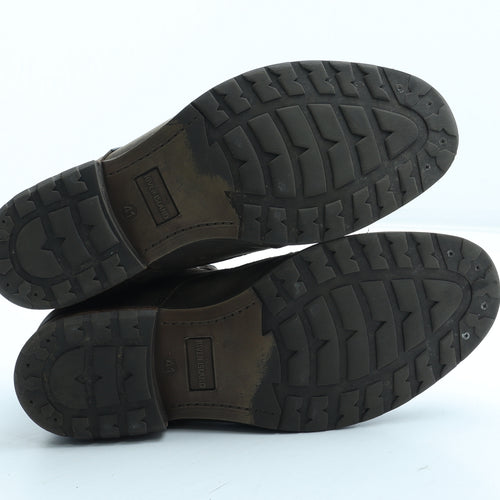 River Island Mens Brown Leather Combat Boot UK 7 41