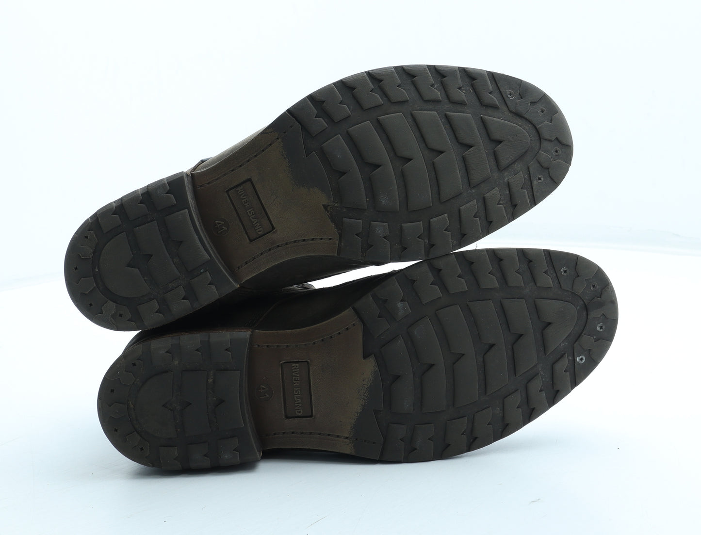 River Island Mens Brown Leather Combat Boot UK 7 41