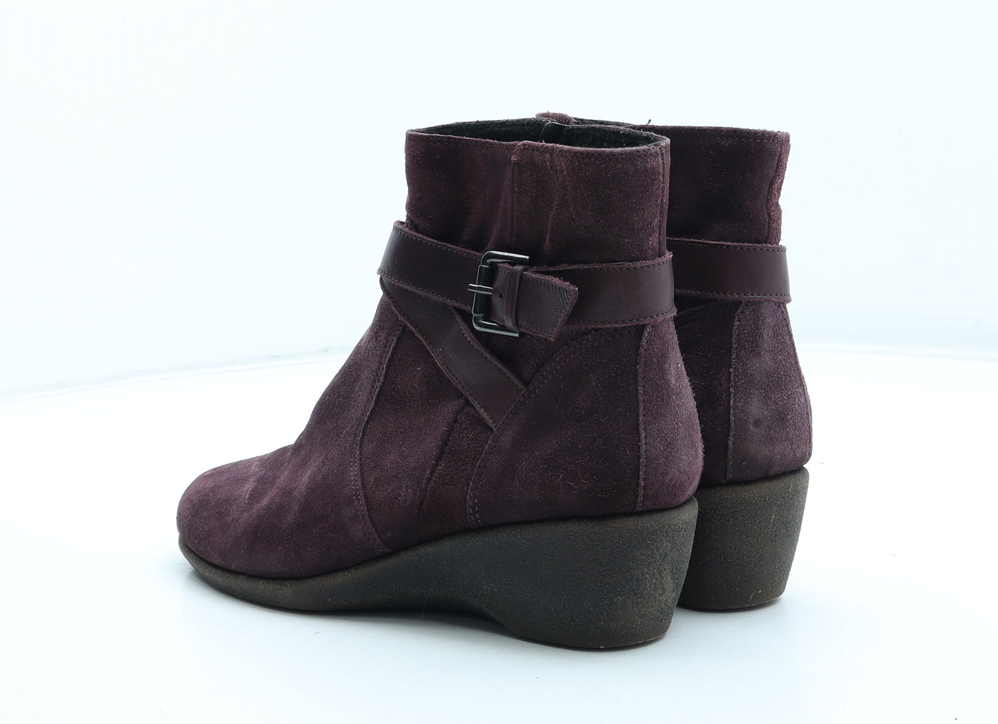 The Flexx Womens Purple Leather Bootie Boot UK
