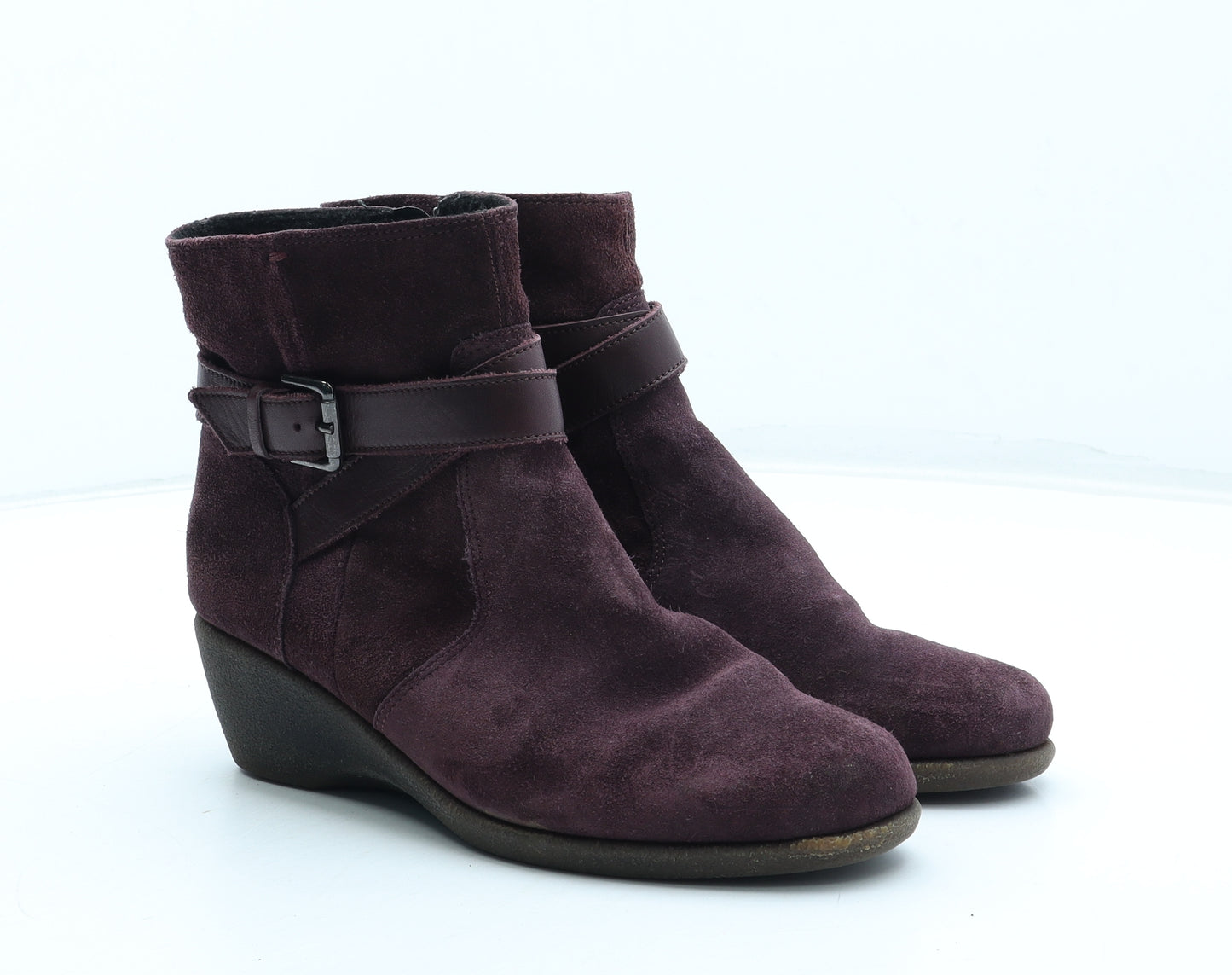 The Flexx Womens Purple Leather Bootie Boot UK