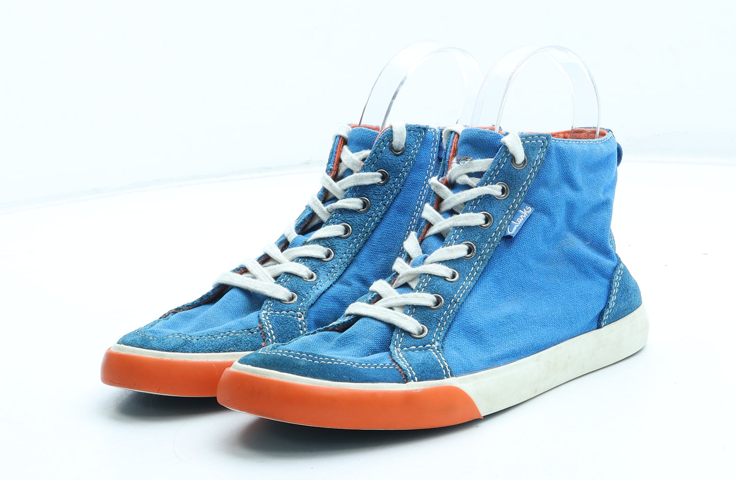 Clarks Boys Blue Polyester Trainer UK 1.5 33