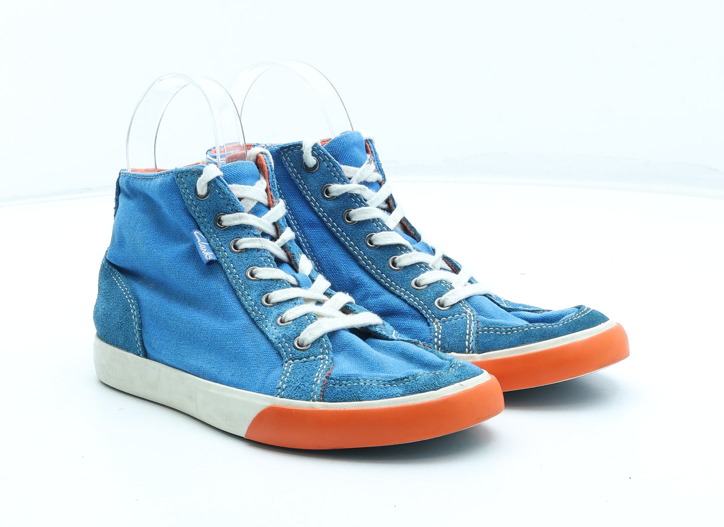 Clarks Boys Blue Polyester Trainer UK 1.5 33