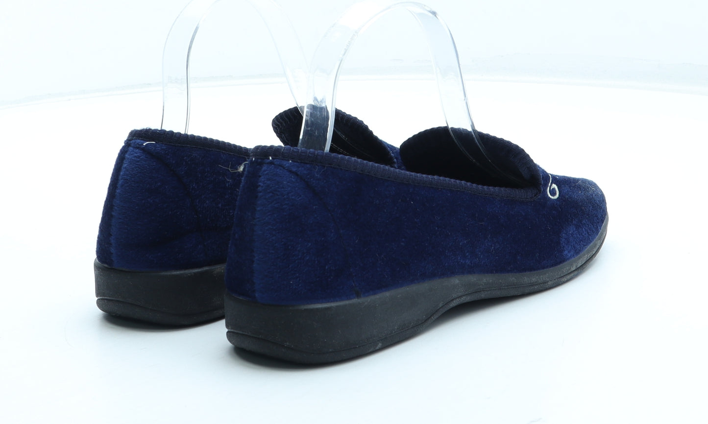 Suffolk Womens Blue Floral Polyester Slip On Slipper UK