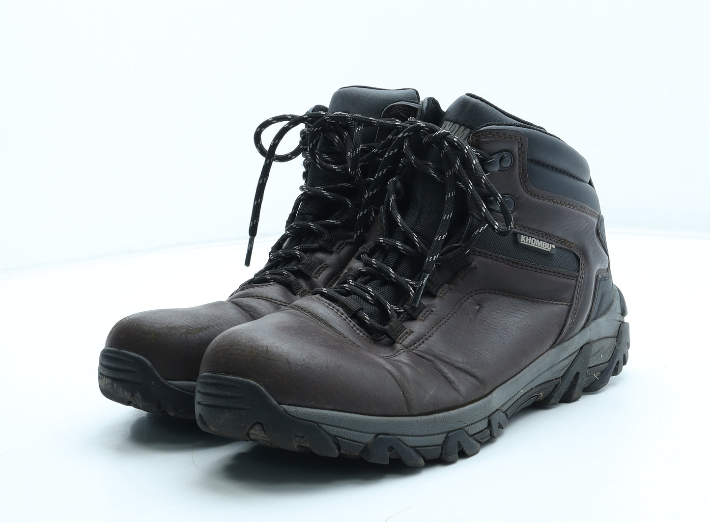 Khombu Mens Brown Leather Combat Boot UK 9 43