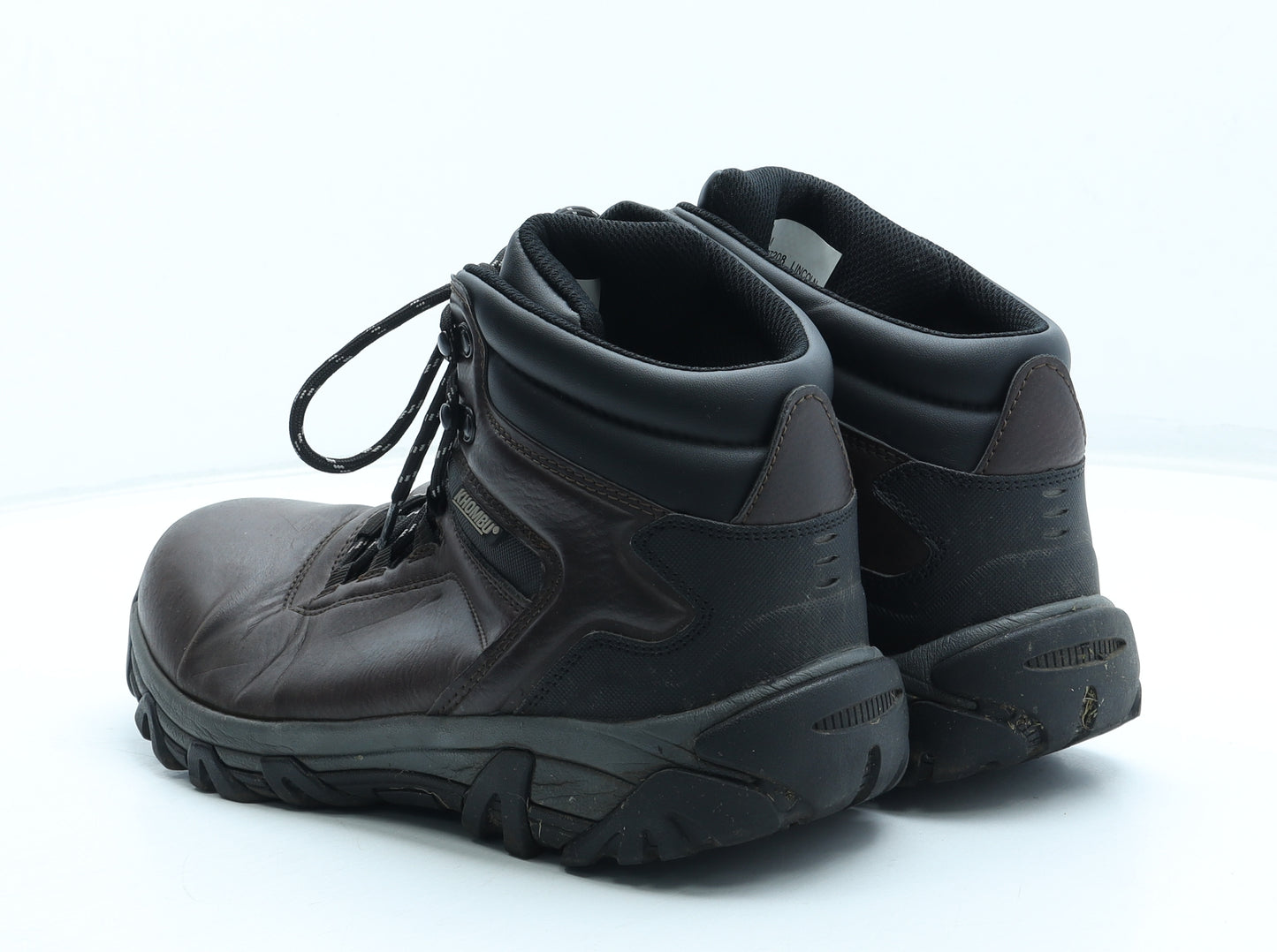 Khombu Mens Brown Leather Combat Boot UK 9 43