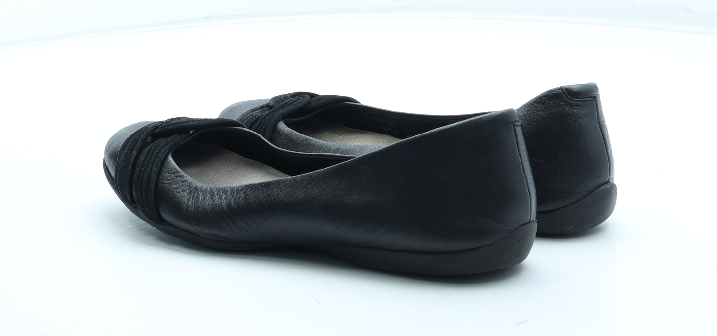 NEXT Womens Black Polyurethane Slip On Flat UK