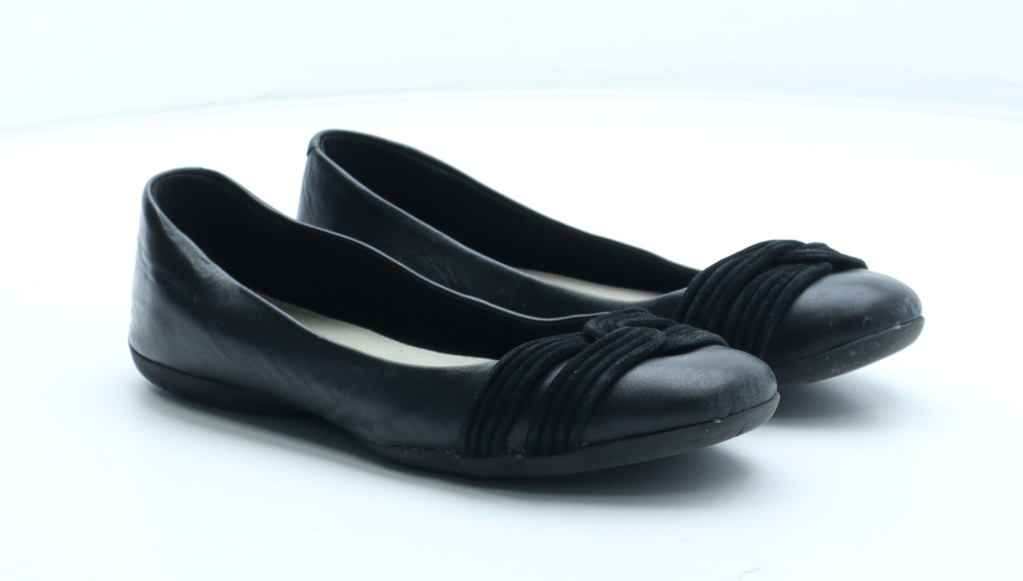 NEXT Womens Black Polyurethane Slip On Flat UK