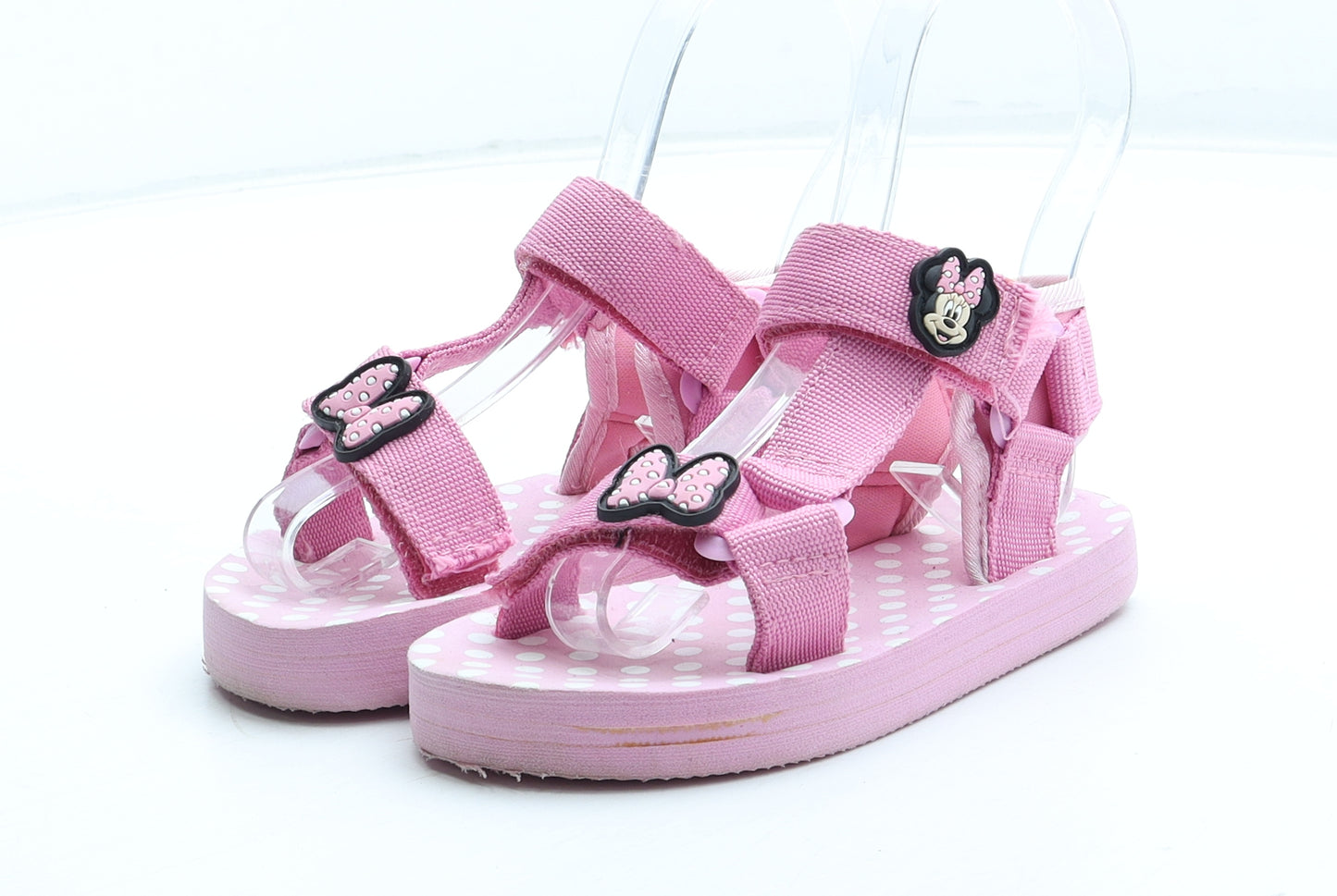 Disney Girls Pink Rubber Fisherman Sandal UK 9 27 - Minnie Mouse