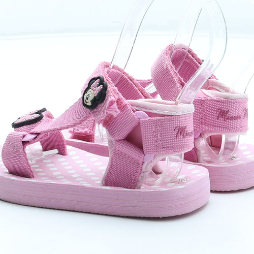 Disney Girls Pink Rubber Fisherman Sandal UK 9 27 - Minnie Mouse