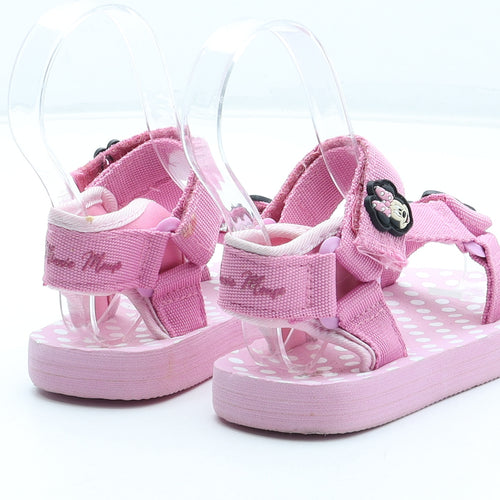 Disney Girls Pink Rubber Fisherman Sandal UK 9 27 - Minnie Mouse