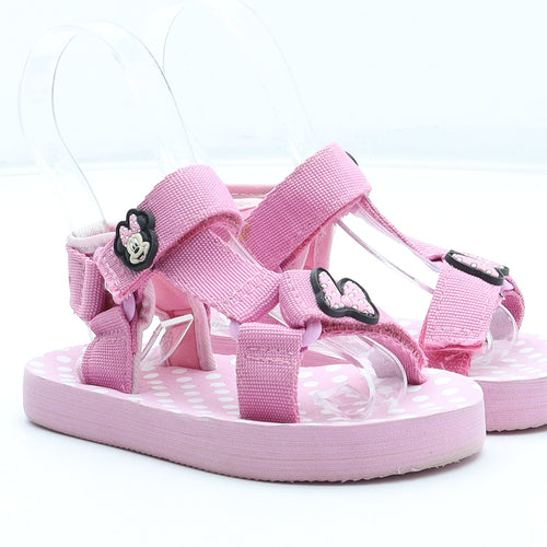 Disney Girls Pink Rubber Fisherman Sandal UK 9 27 - Minnie Mouse