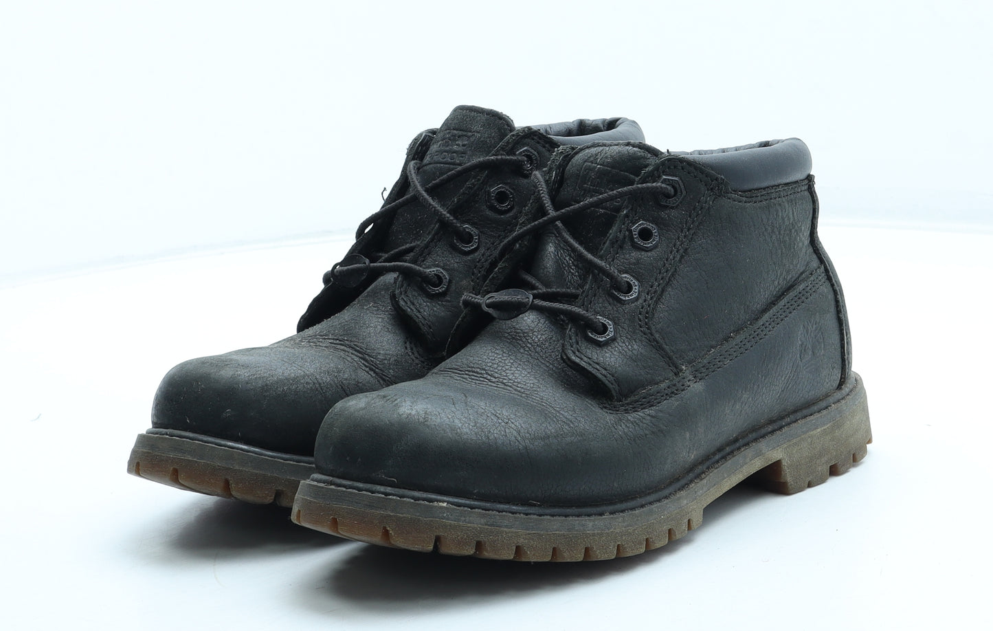 Timberland Womens Black Leather Combat Boot UK
