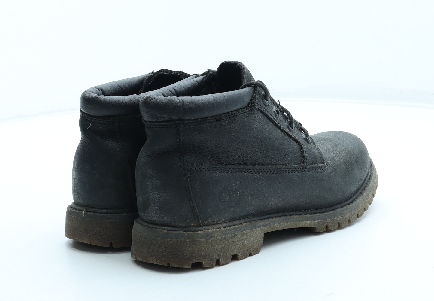 Timberland Womens Black Leather Combat Boot UK