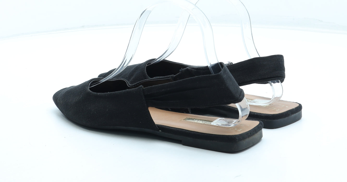 Primark Womens Black Polyester Slip On Flat UK