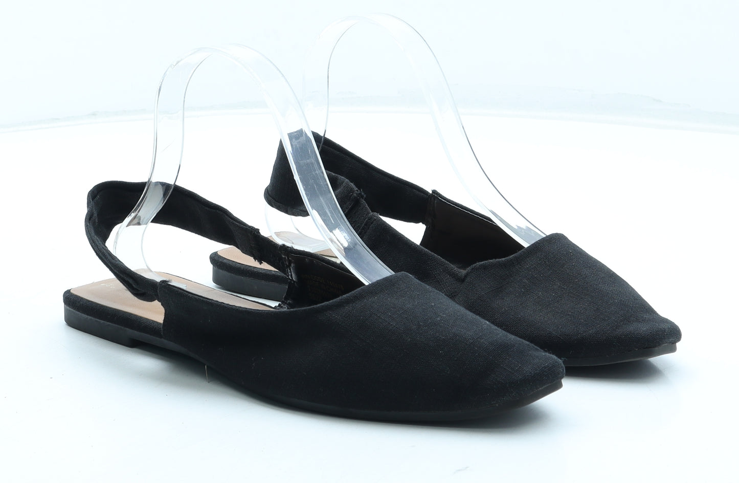 Primark Womens Black Polyester Slip On Flat UK