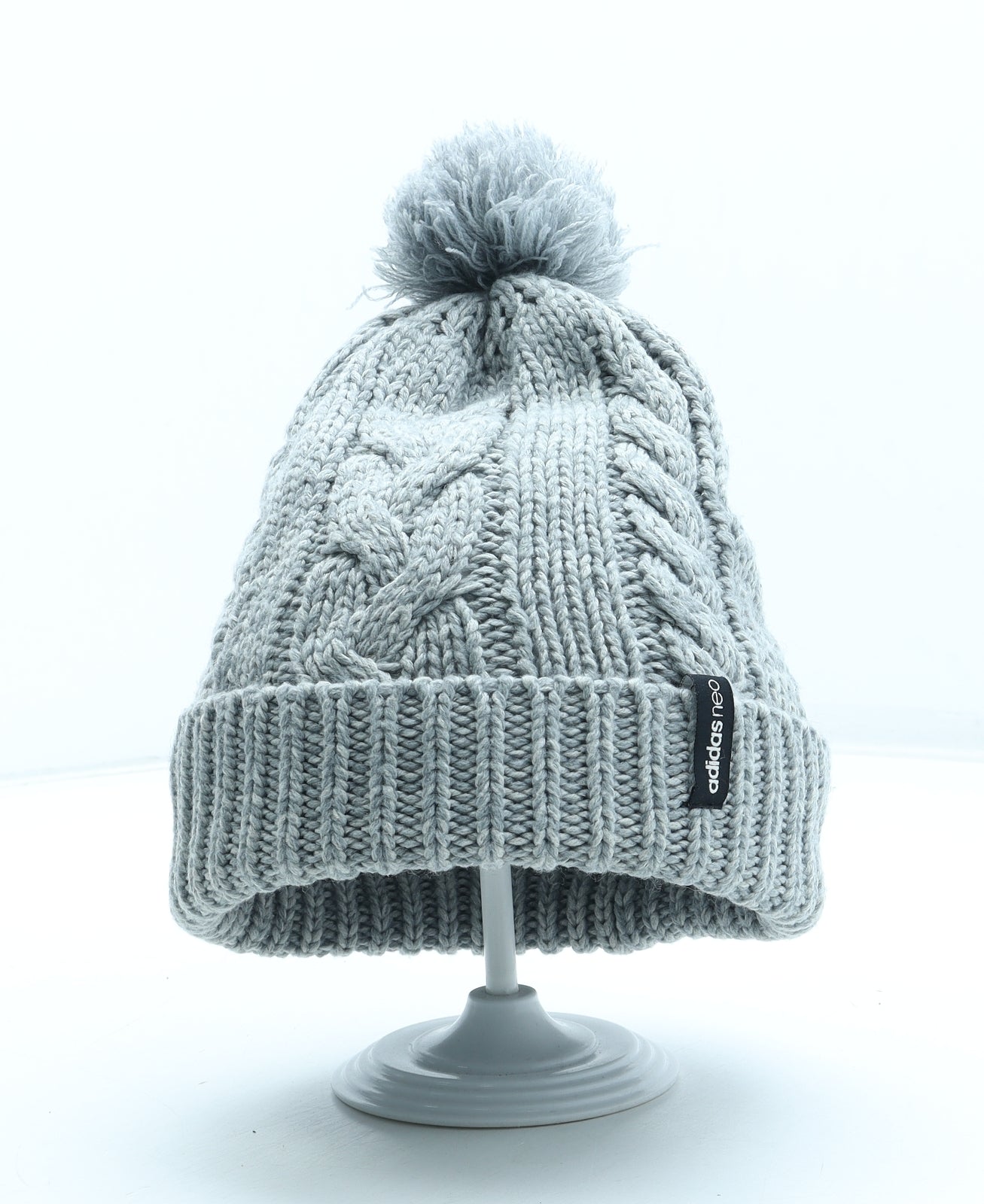 adidas Mens Grey Acrylic Winter Hat One Size