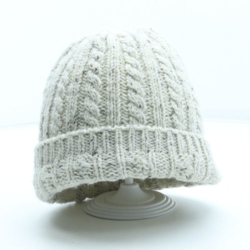 Preworn Womens Beige Acrylic Beanie One Size