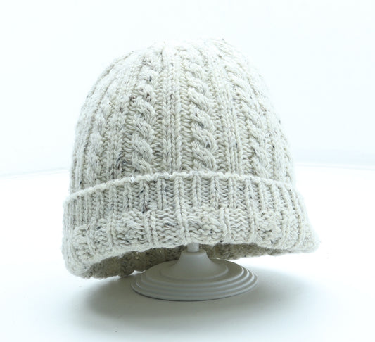 Preworn Womens Beige Acrylic Beanie One Size