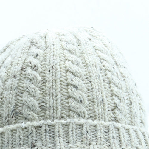 Preworn Womens Beige Acrylic Beanie One Size