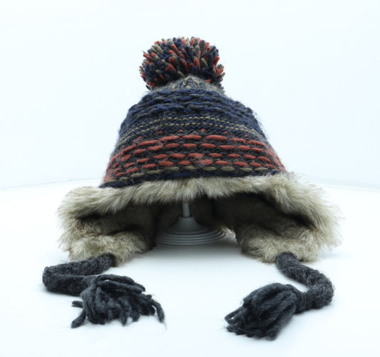Debenhams Mens Multicoloured Acrylic Trapper Hat One Size