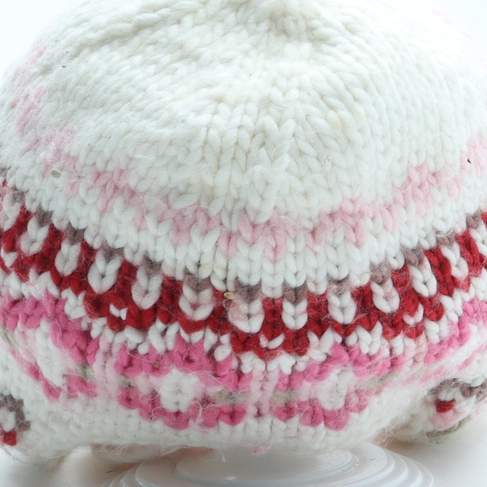 Preworn Girls Multicoloured Fair Isle Acrylic Winter Hat Size S