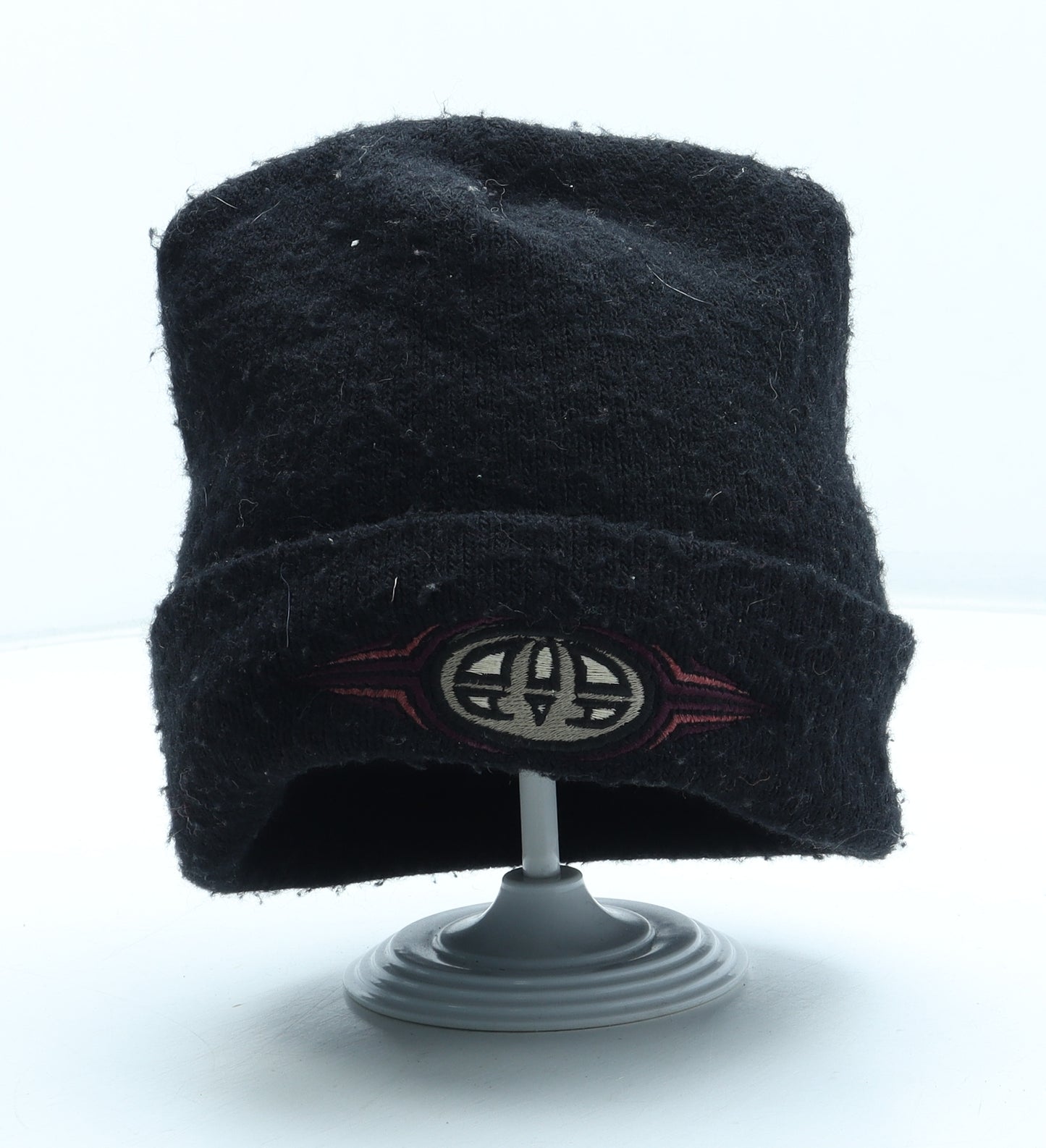 Animal Mens Black Acrylic Beanie One Size