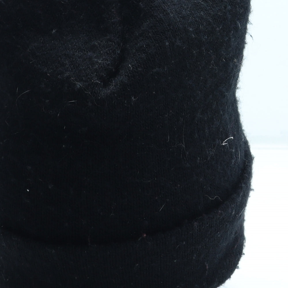 Animal Mens Black Acrylic Beanie One Size