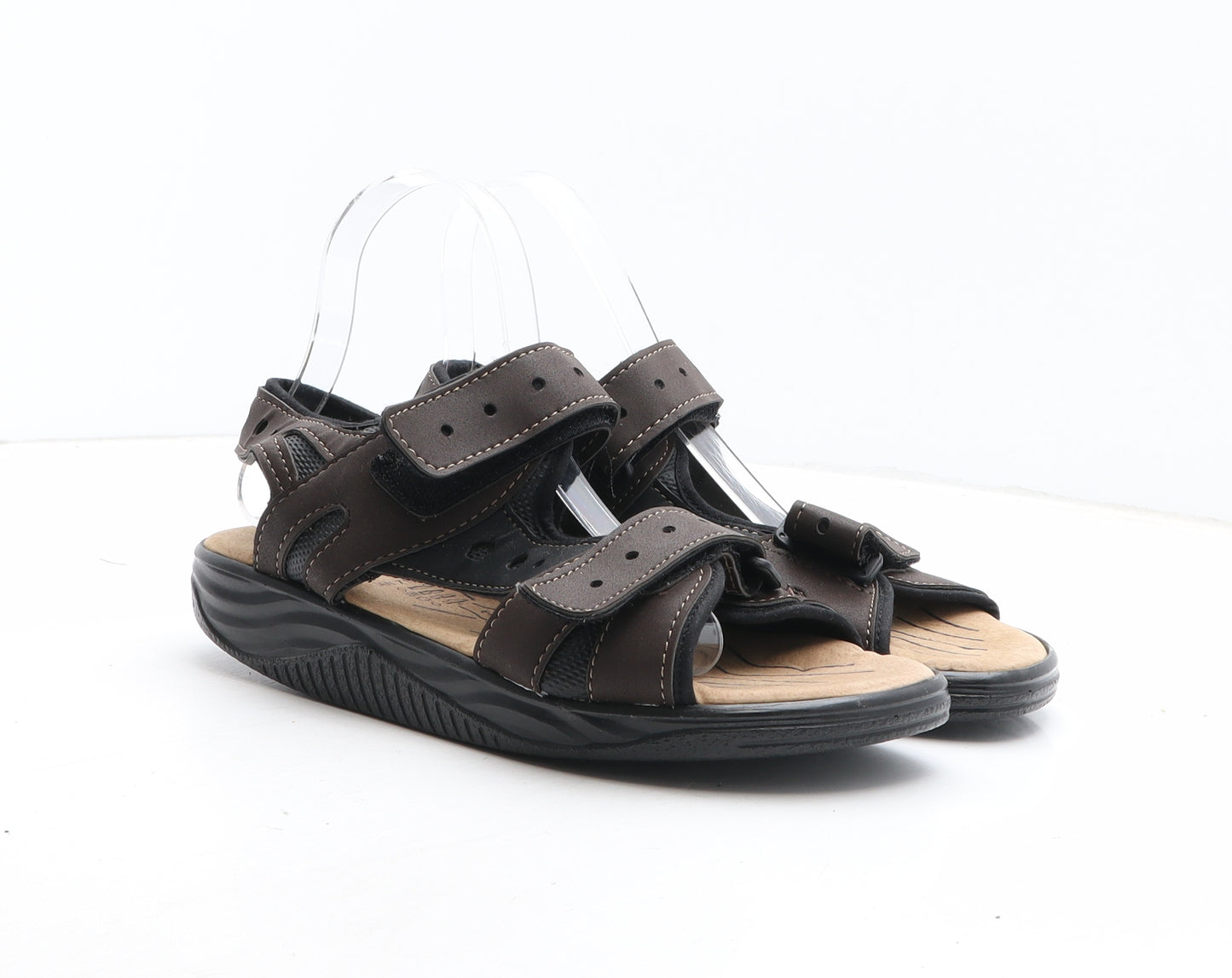 Preworn Womens Brown Synthetic Slingback Sandal UK