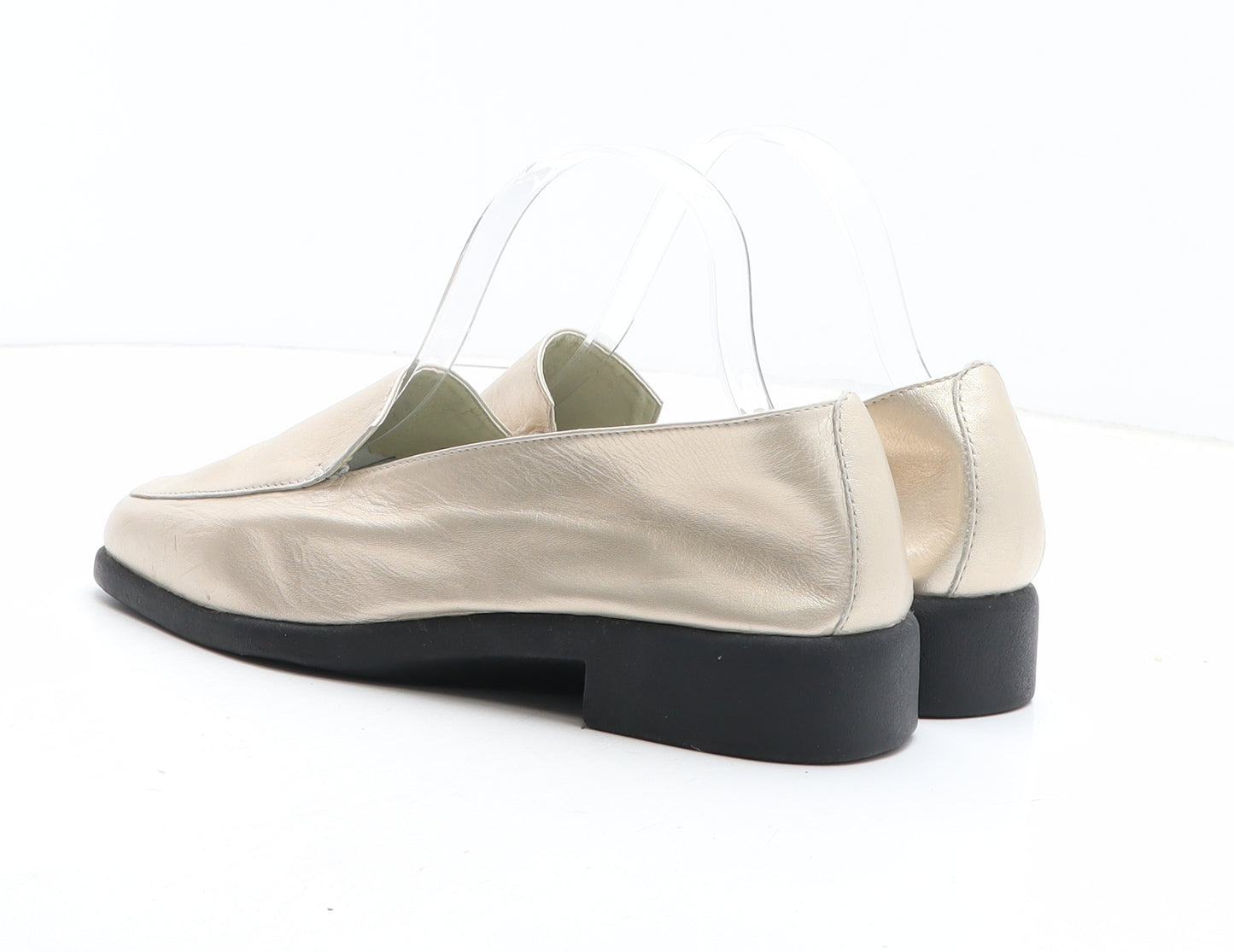 The Shoe Tailor Womens Gold Synthetic Slip On Casual UK