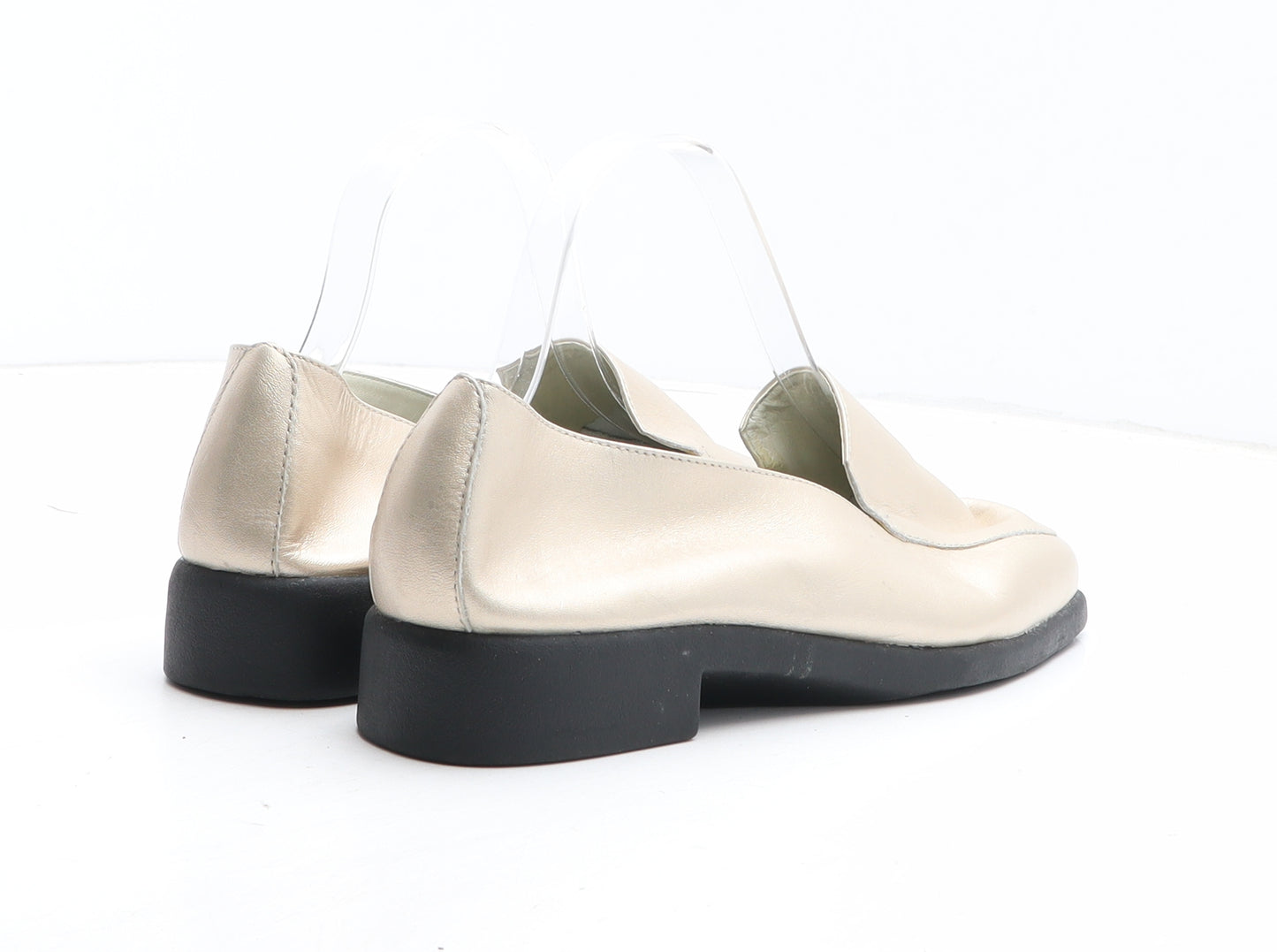 The Shoe Tailor Womens Gold Synthetic Slip On Casual UK