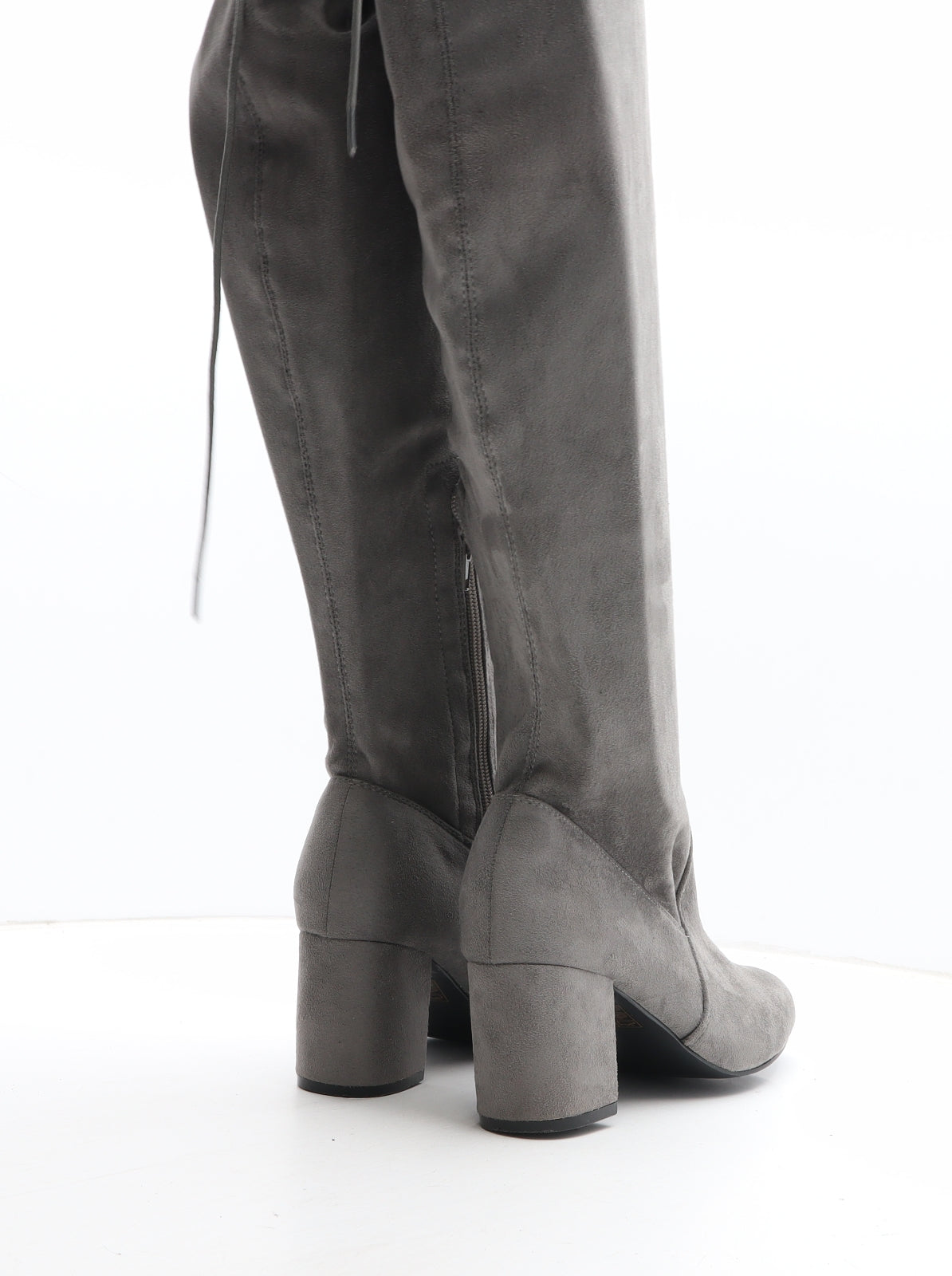 Essex Glam Womens Grey Fabric Bootie Boot UK