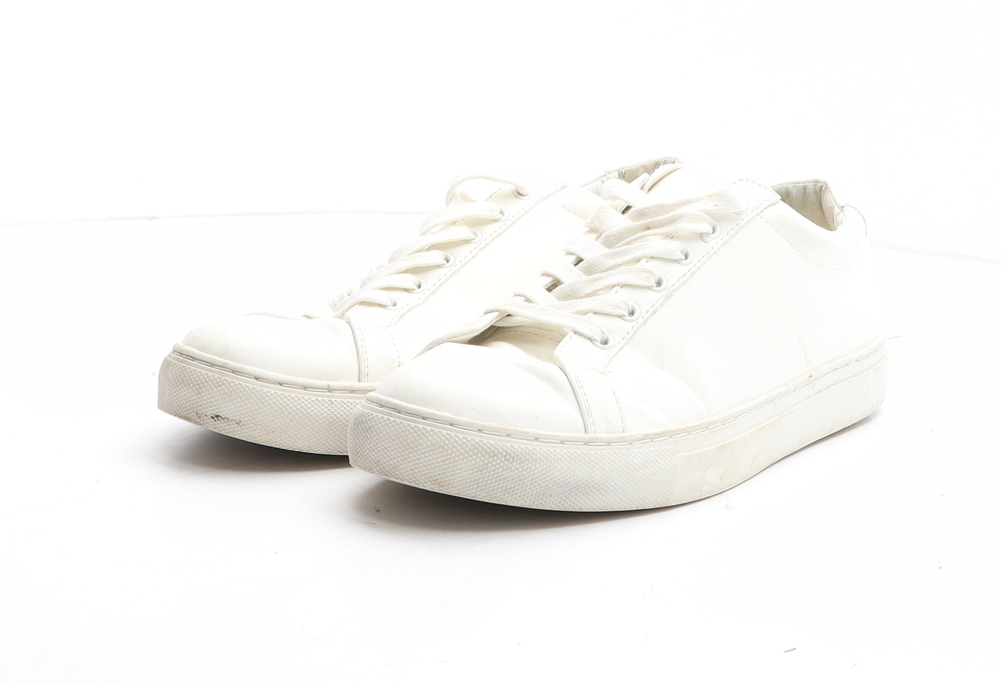 Marks and Spencer Mens White Synthetic Trainer UK 9