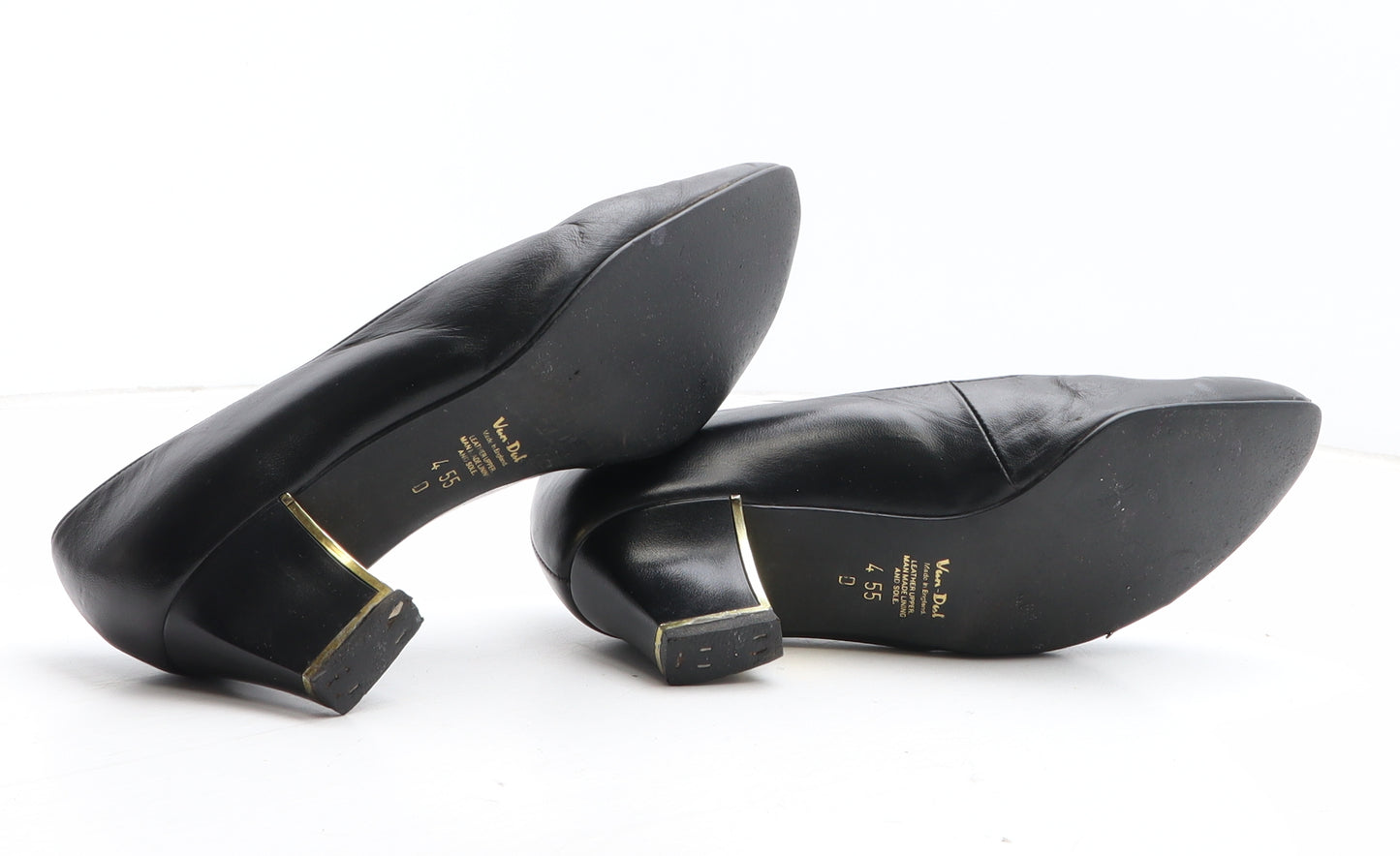 Van Dal Womens Black Leather Court Heel UK