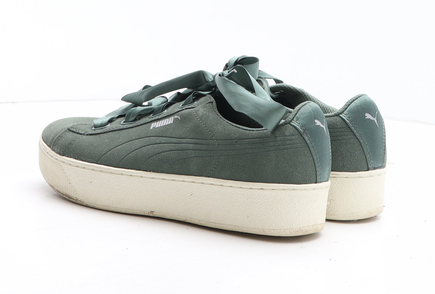 Puma Womens Green Suede Trainer UK