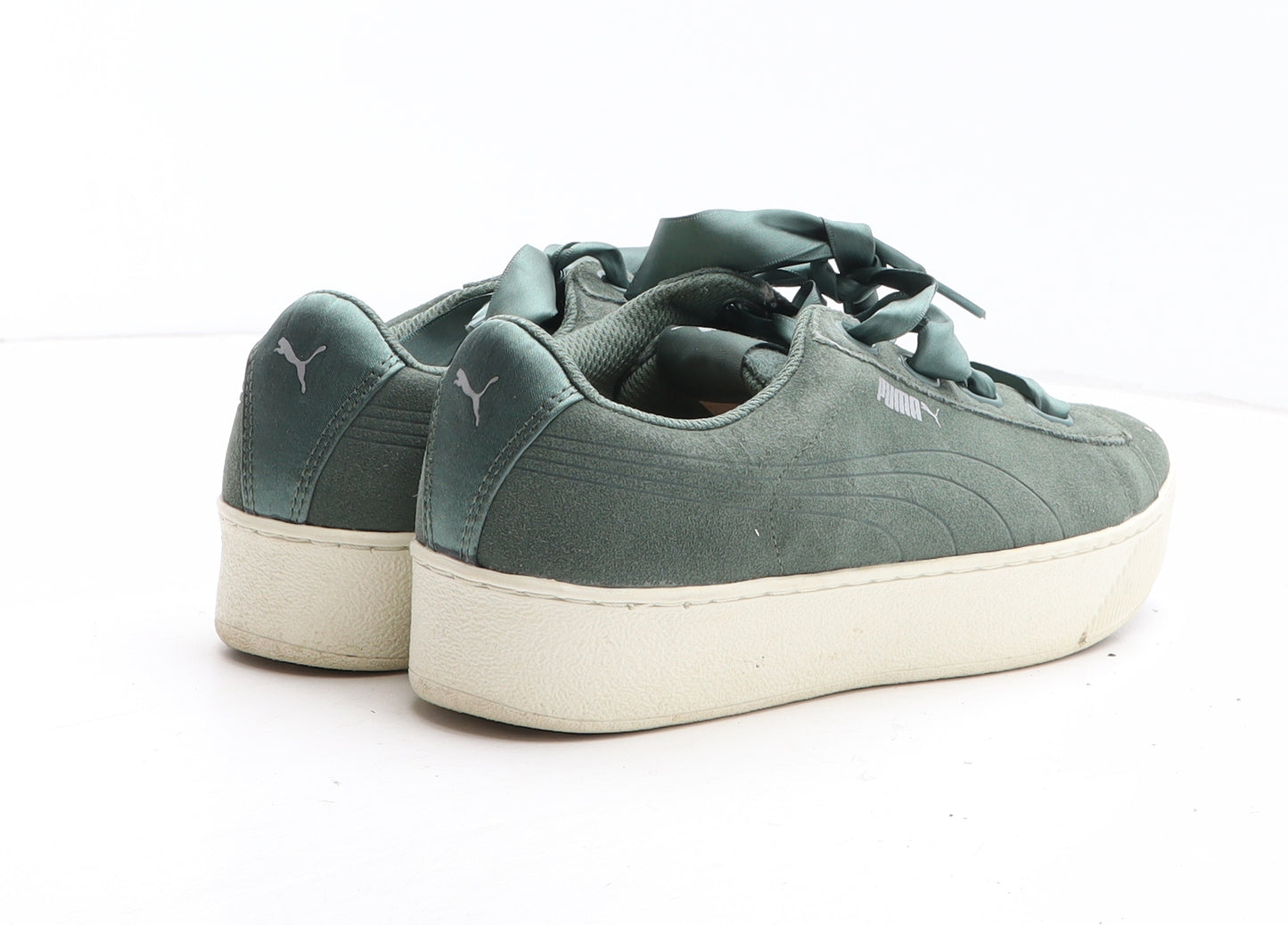 Puma Womens Green Suede Trainer UK