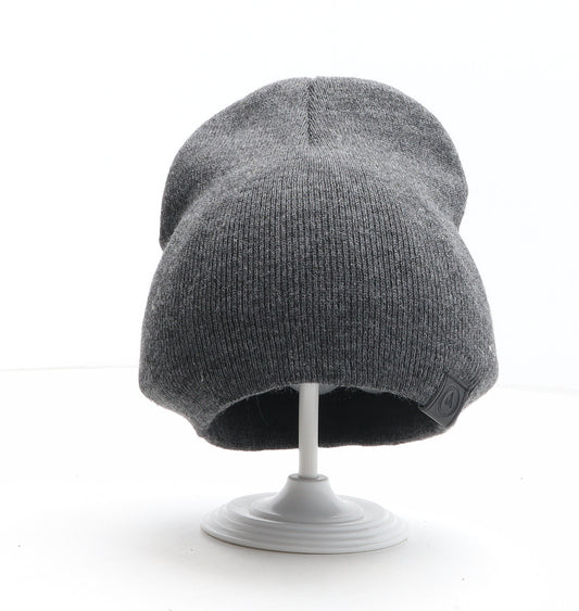 Deluxe Goods Mens Grey Acrylic Beanie One Size