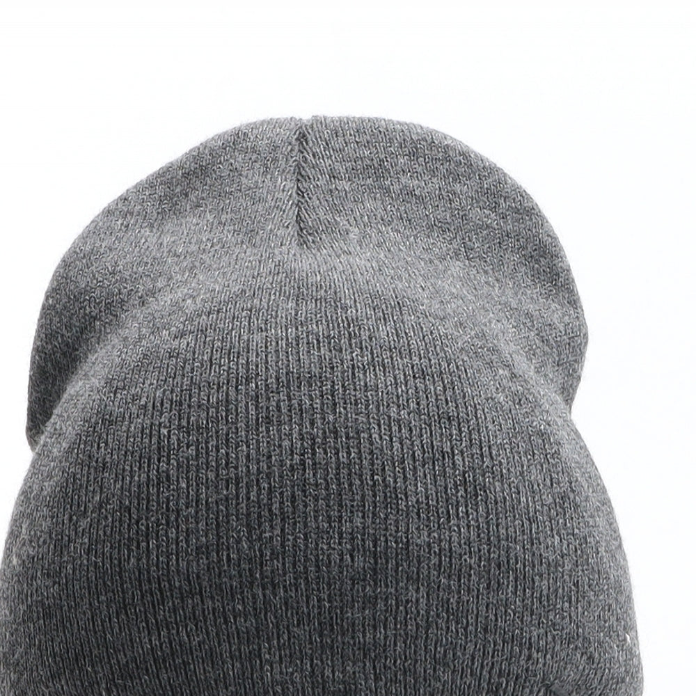 Deluxe Goods Mens Grey Acrylic Beanie One Size