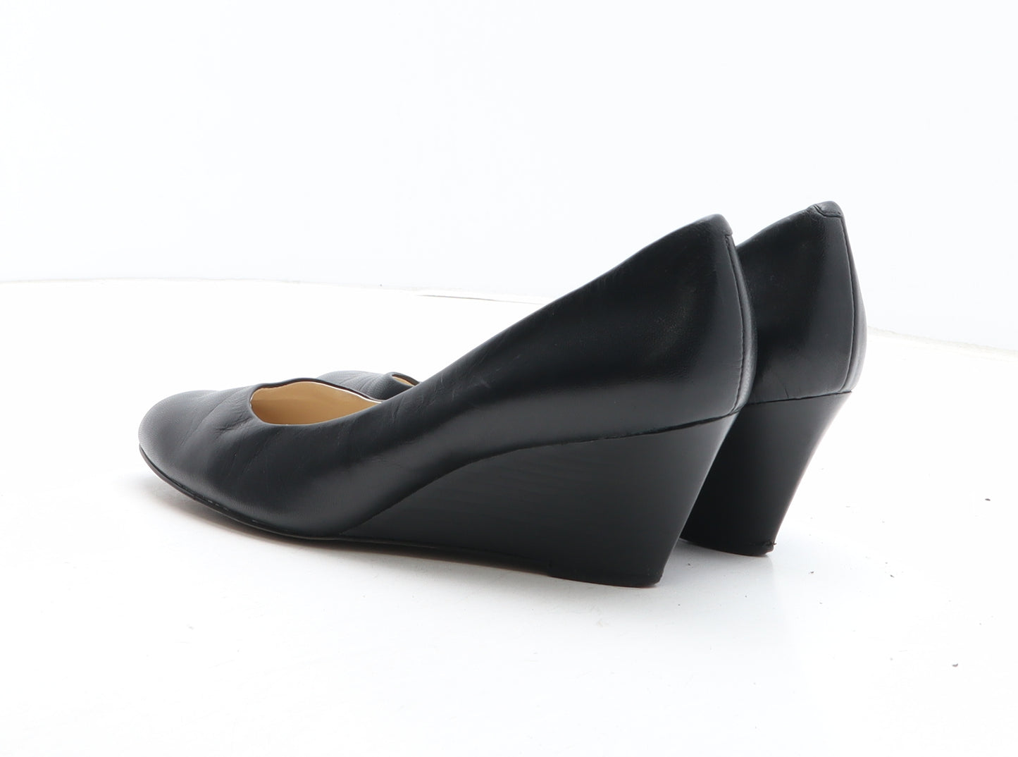 Nine West Womens Black Leather Court Heel UK