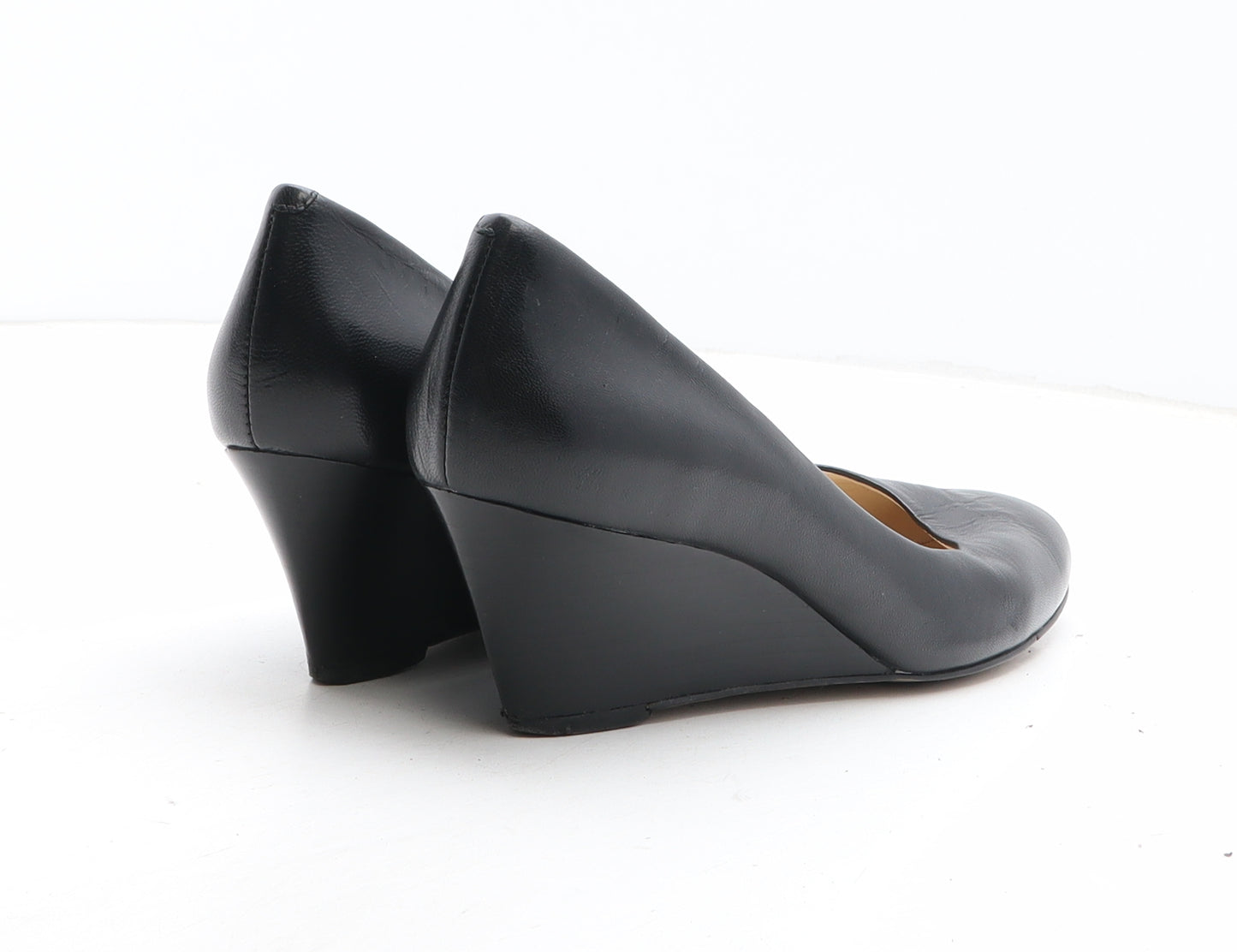 Nine West Womens Black Leather Court Heel UK