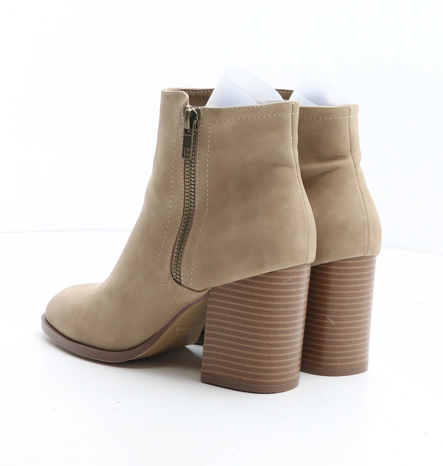 Primark Womens Beige Synthetic Bootie Boot UK