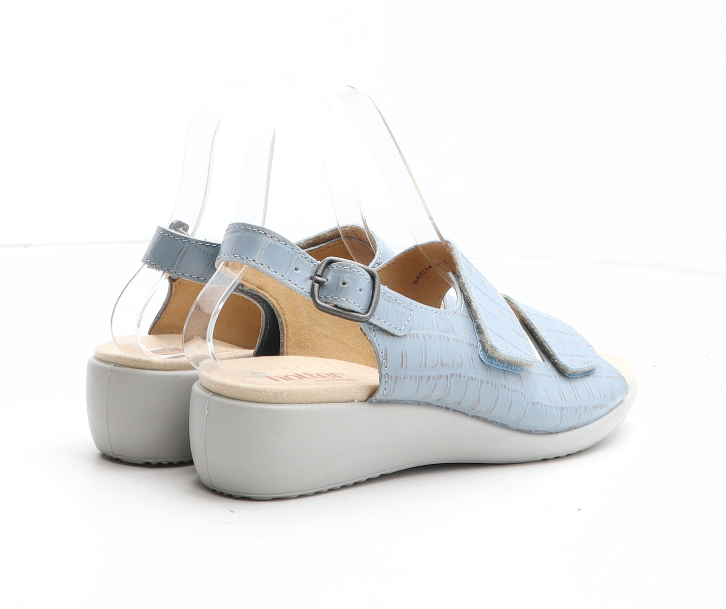 Hotter Womens Blue Synthetic Slingback Sandal UK - Croc Texture