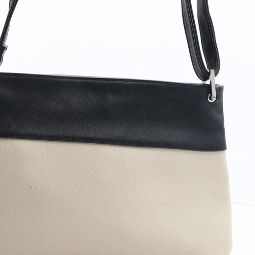 Marks and Spencer Womens Beige Colorblock Polyurethane Crossbody Size Medium