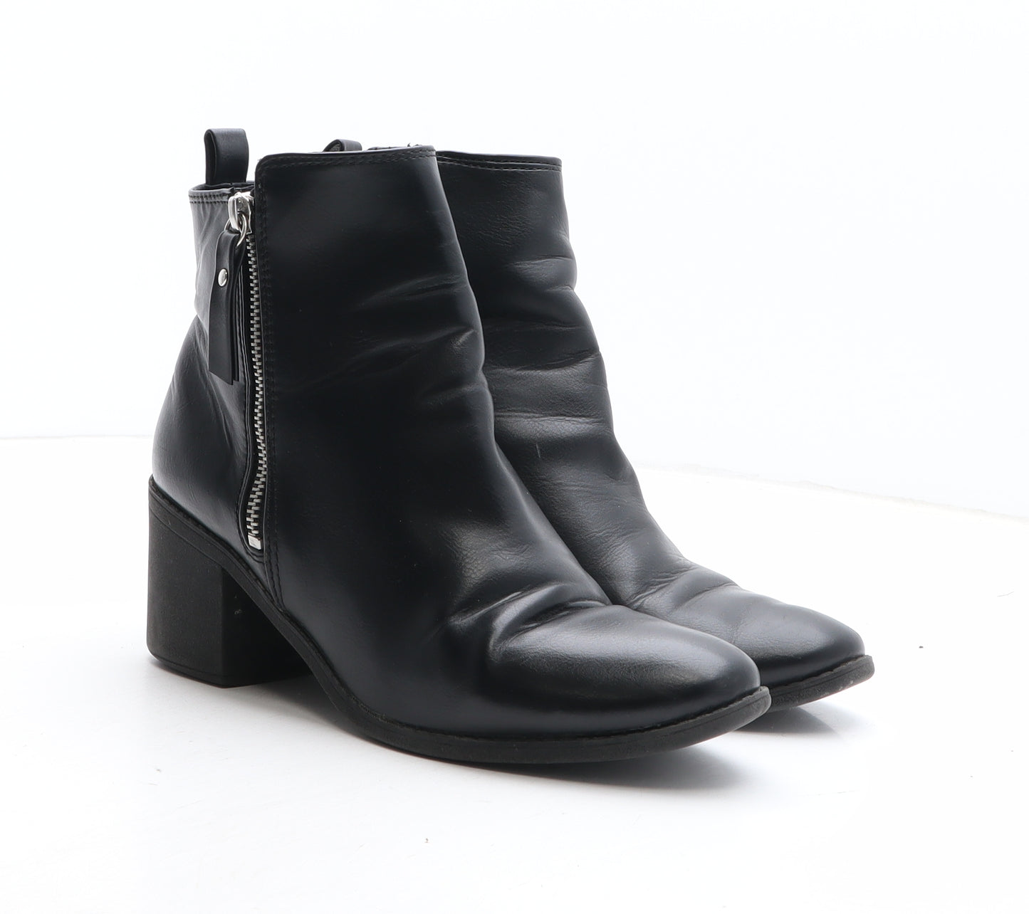 H&M Womens Black Synthetic Bootie Boot UK - UK Size Estimated 6