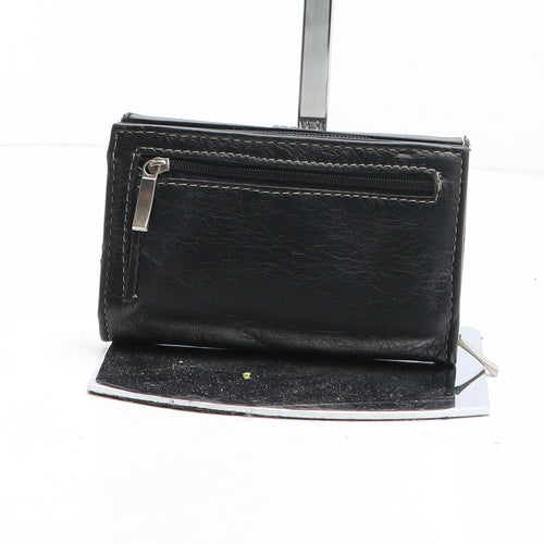 Preworn Womens Black Polyurethane Bow Tie Wallet Size S